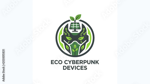 Eco Cyberpunk Devices Logo Design.