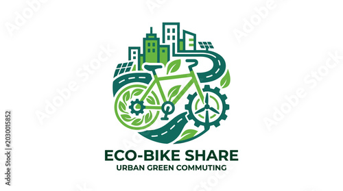 Eco friendly bicycle urban green transport.