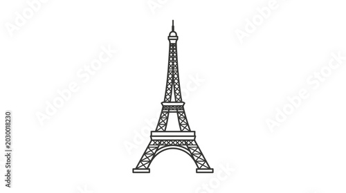 Vászonkép Eiffel Tower Iconic Paris Landmark Structure.