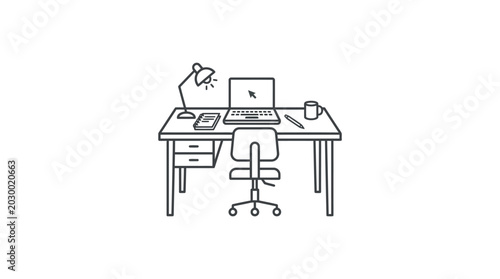 Schilderij op canvas Frustrated Businessman at Office Desk.