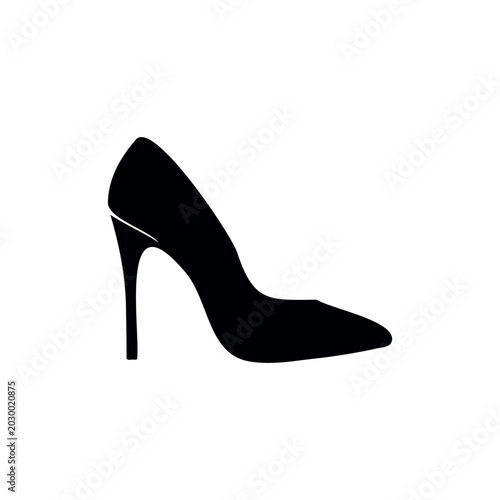High heel silhouette icon vector illustration.