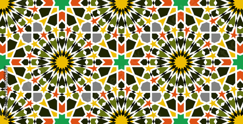 Quadro su tela Elegant, colorful, Islamic ornament detailed design – Moroccan traditional zelli
