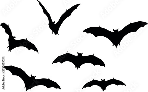 set of halloween bats