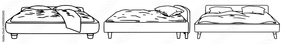 Obraz premium Ceramic bed set with black line art on white background featuring black and white, line art, minimalist with illustration and vector