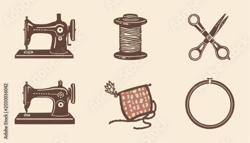 Vintage Sewing Icons