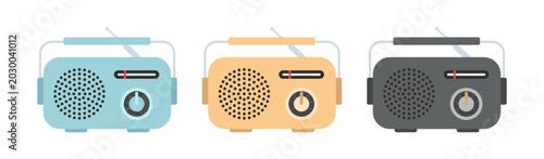Foto Retro radio icons set