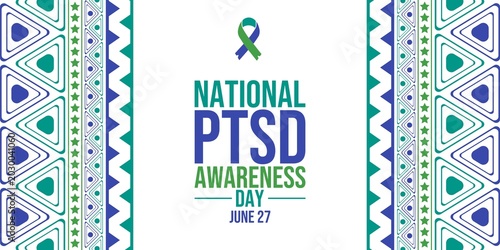 Canvastavla National Ptsd Awareness Day June 27 commemorative graphic illustration featuring