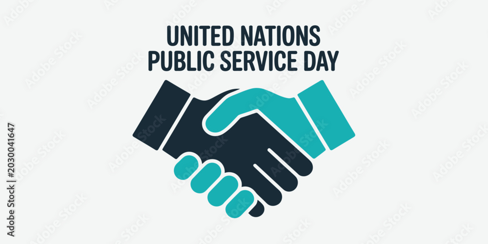 Fototapeta premium United Nations Public Service Day Handshake Partnership Icon