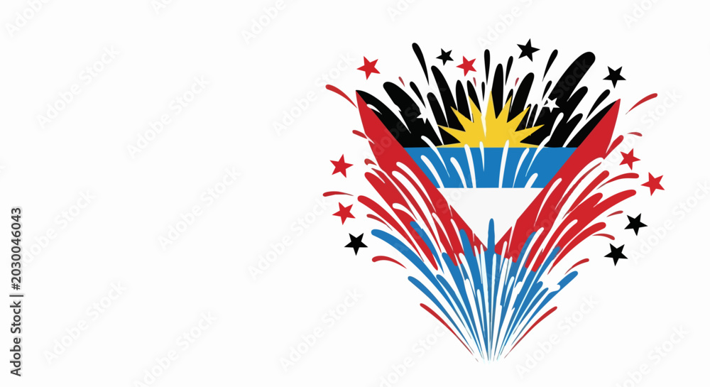 Fototapeta premium Colorful heart shaped fireworks on white background, patriotic vector illustration. for branding, packaging, banner, poster, website header, and social media design use