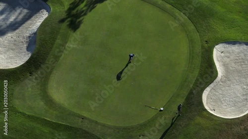 Golf Course in Suburban Community of Elk Grove California Drone Aerial View
