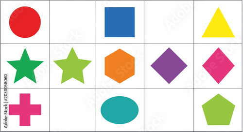 Colorful Geometric Shapes Collection - Basic Forms for Learning and Design