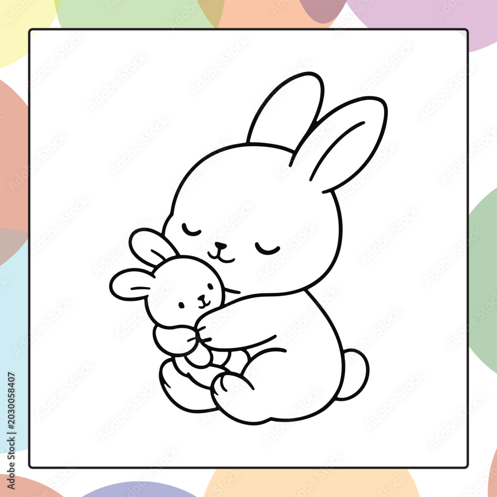 Fototapeta premium Cute Sparkly Unicorn Vector Outline Art