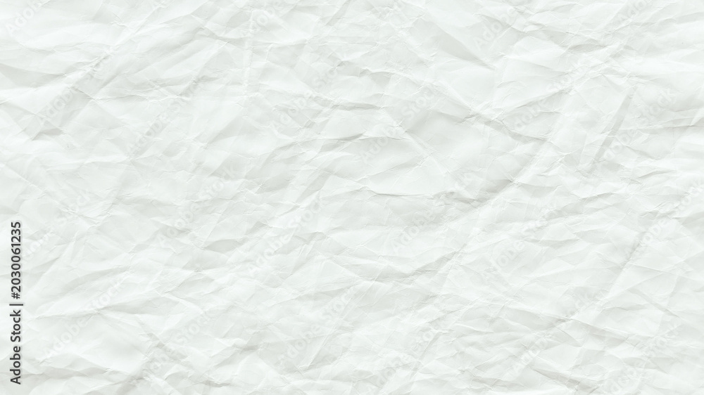 Fototapeta premium Crumpled white paper texture background, desktop wallpaper