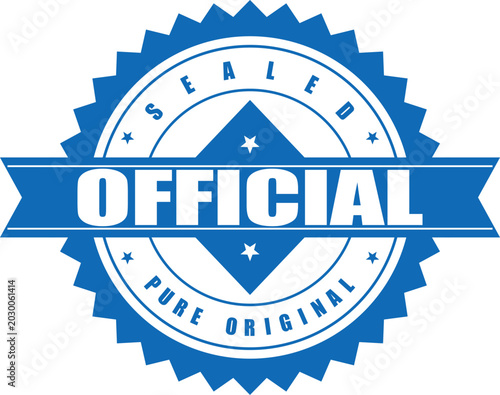 Konstfotografi Authenticity and quality assurance seal design, guaranteeing official status and pure originality for certified products or services