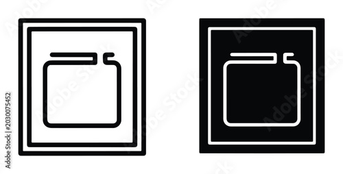 Bild auf Leinwand Fuel Can Icon Set, Gas Container Symbol, Gasoline Jerrycan Graphic, Vector Art,