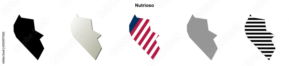 Fototapeta premium Nutrioso (Arizona) blank outline map