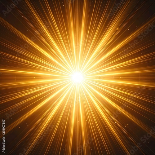 Brilliant golden starburst emanating from a bright white center against a dark background
