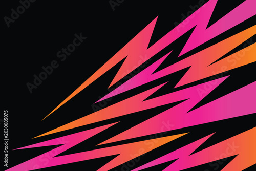 Abstract background with gradient geometric spike line pattern and with some copy space area	