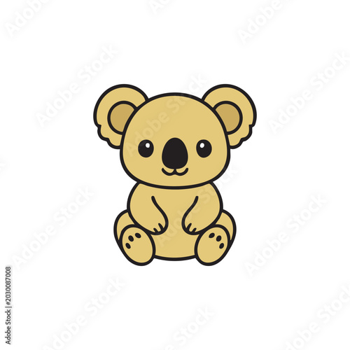 vector illustration of cute koala