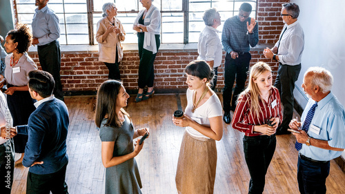 Fényképezés Networking event with diverse professionals