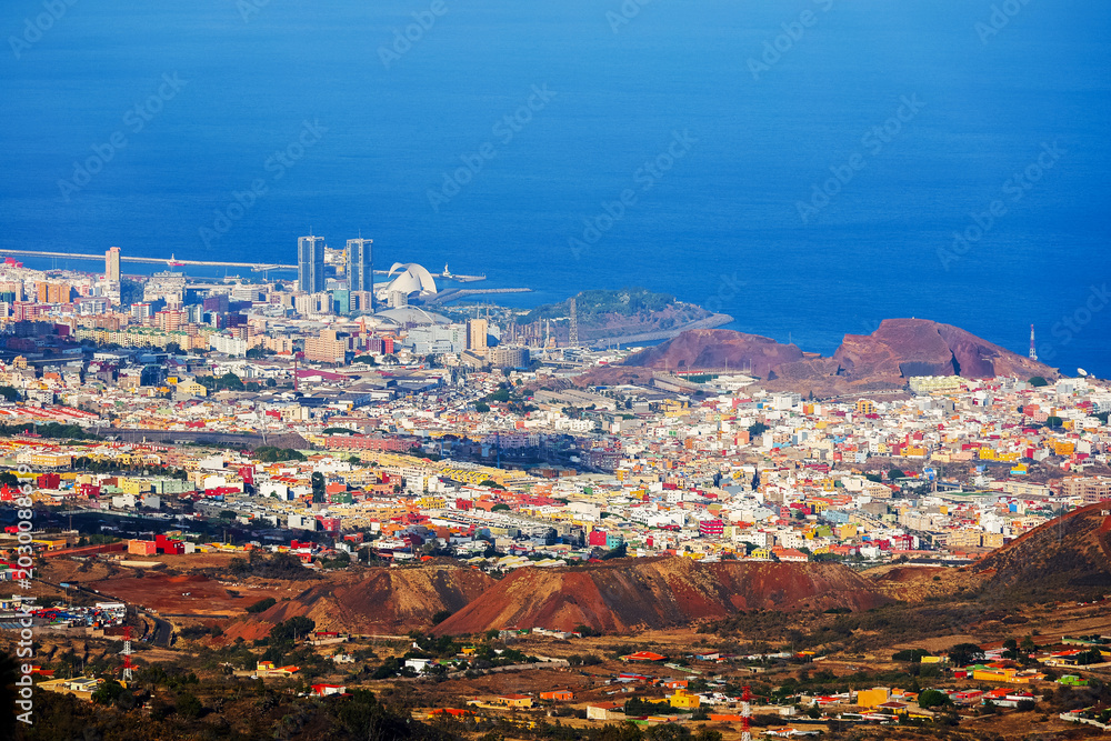 Fototapeta premium Aerial view of Santa Cruz de Tenerife, Canary Islands, Spain