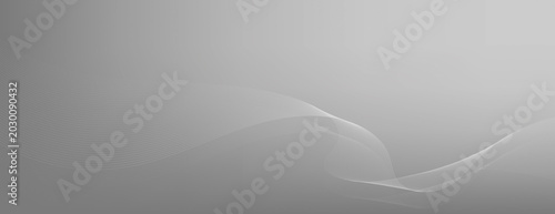 Foto Gray gradient background with smooth, flowing wave-like textures