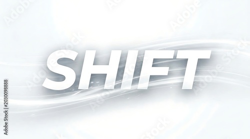 Text shift flowing wave-like lines and subtle glitter effect white with transition transformation adjustment alteration variation reposition transfer rearrange modification abstract business
