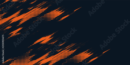 Tableau sur toile Orange brush background for banner, wallpaper, sales banner and poster