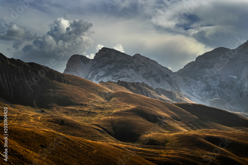 Beautiful nature and mountain peaks on Mount Durmitor in Montenegro