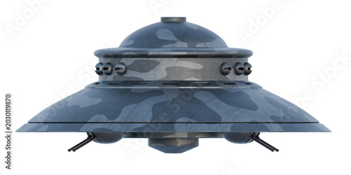 Haunebu I Reichsflugscheibe 3D Render Isolated on Transparent Background