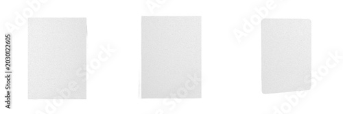 Quadro su tela Blank White Book Cover Mockup Set Isolated on White Background High-Resolution P