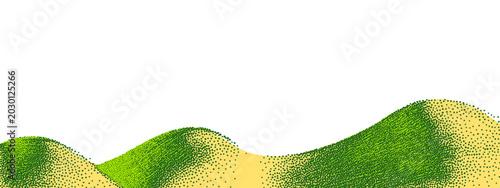 Minimal rural landscape. Organic field design composition.