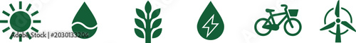 World environment day june 5 eco friendly sustainable living icons