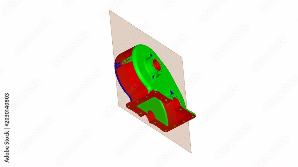 3D CAD Draft Angle Analysis with Cross Section Plane of Mechanical Part ...