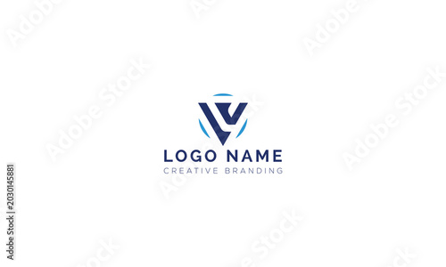Abstract v letter logo concept with geometric shield shape geometric abstract