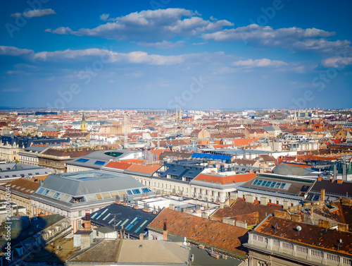 Photography Aerial drone panorama of Budapest Old Town, Hungary