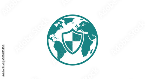 Photography Global Protection Earth Shield Icon.