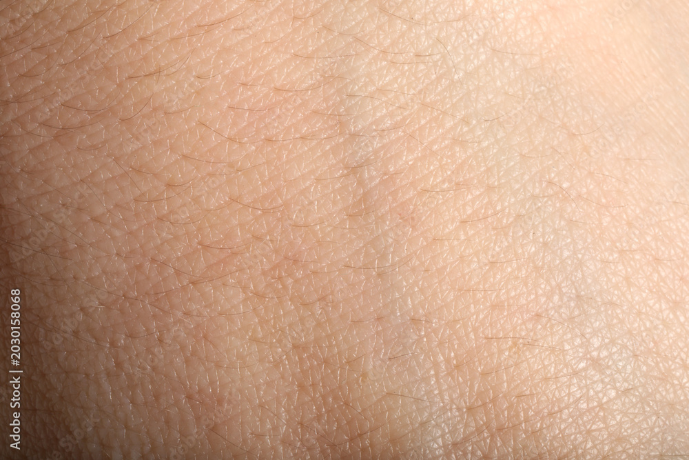 Fototapeta premium Texture of normal skin as background, closeup