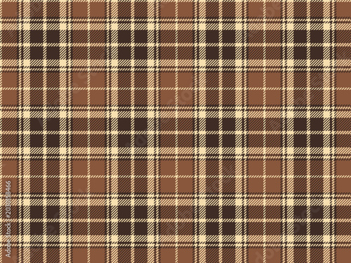 Foto Rustic tartan plaid pattern background, brown, beige vintage check seamless patt