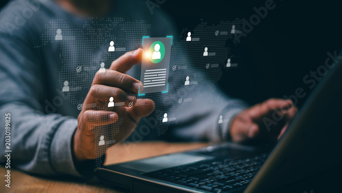 Foto Digital identity management concept