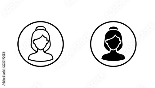 Minimal Avatar Icons Showing Light and Dark Profile Circles
