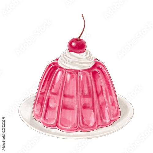 Foto Jelly with cherry