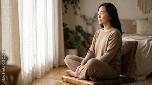 Mindful Moment in Natural Morning Light