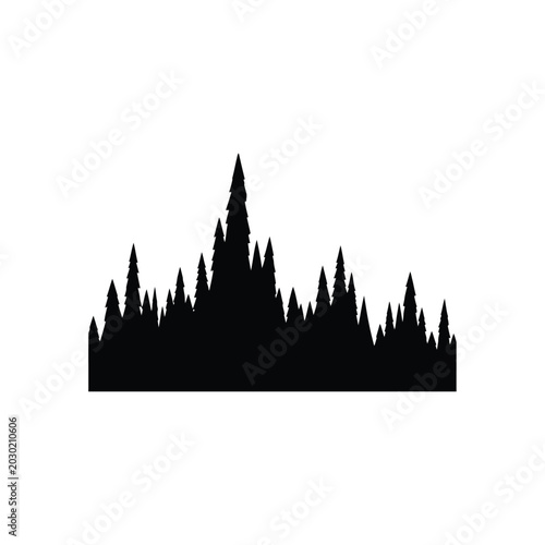 Konstfotografi Black silhouette city skyline towers.