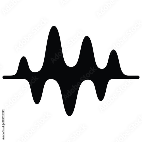 Konstfotografi Black Sound Wave Graphic Design.