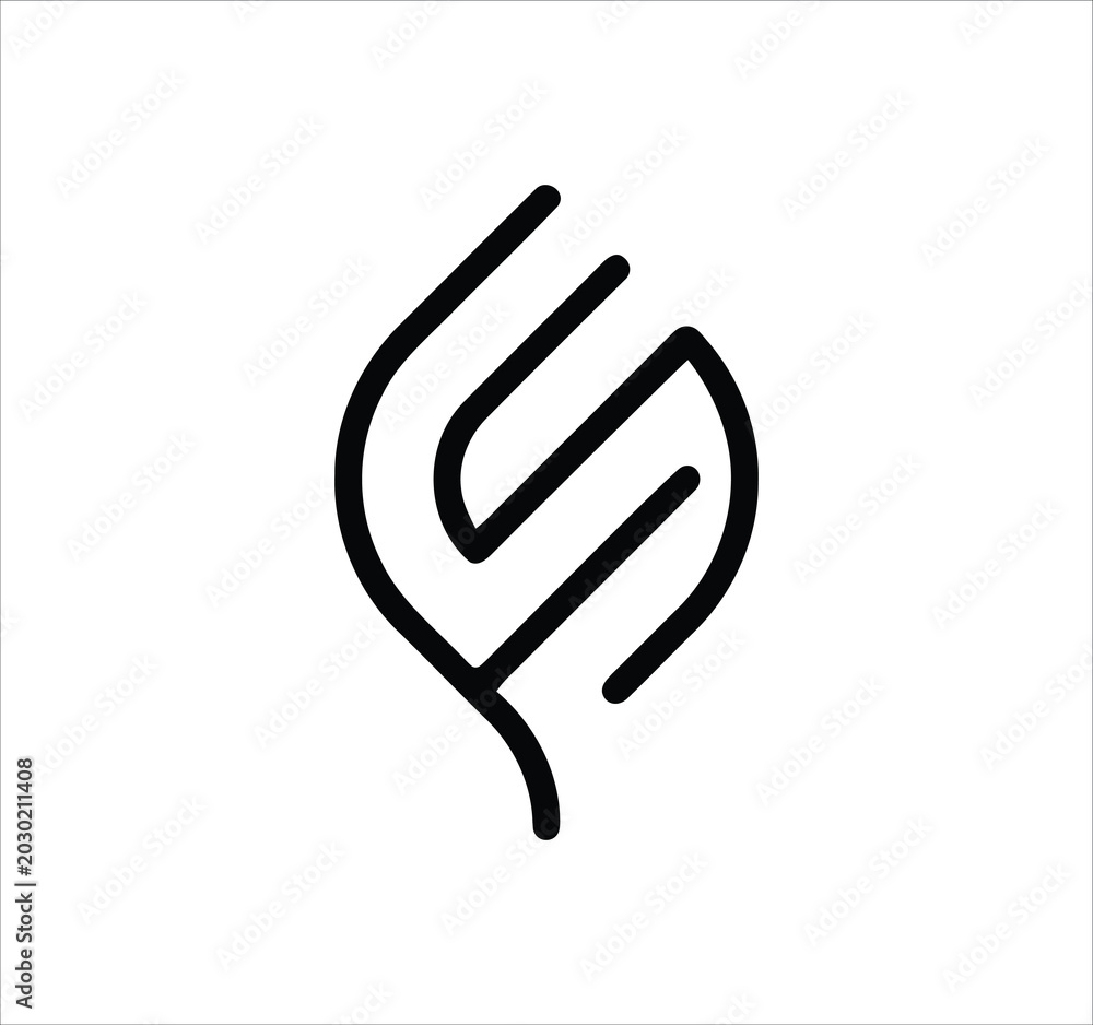 Fototapeta premium fs sf s f letter logo design. Minimal monogram emblem, classic style Alphabet vector logo design. Premium Business logo, White background. AI/EPS and PNG/JPEG.