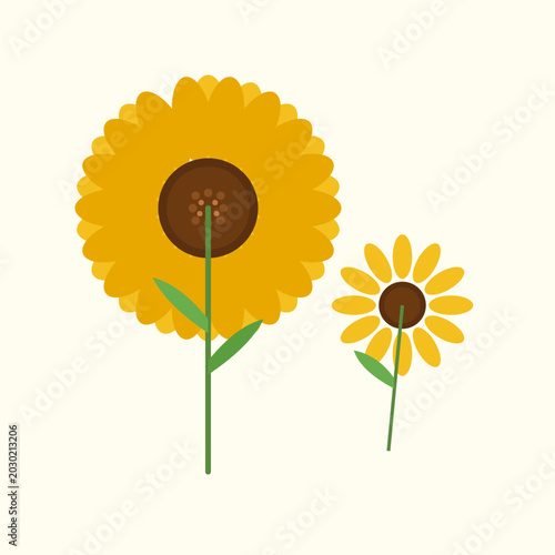 Sunflower Clipart PNG Bundle - Watercolor Style Flat Vector