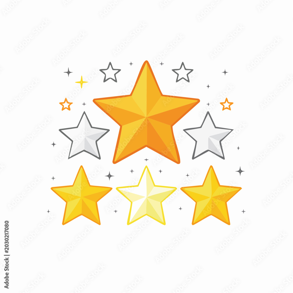 Fototapeta premium Rating Stars Collection