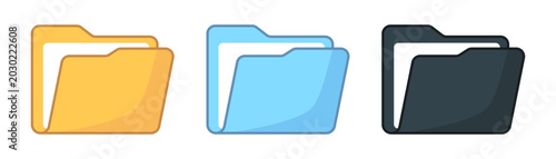 Fotografie Folder Icon Set