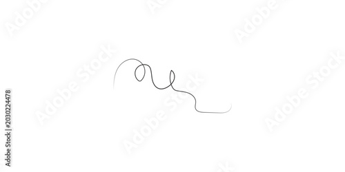 A single strand of gray hair with a slight curl.